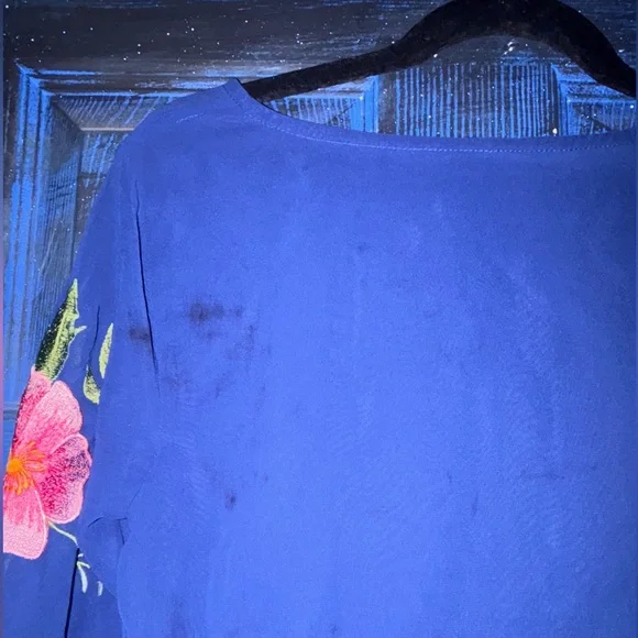 ASOS Floral Embroidered Blue Dress - Picture 7 of 7